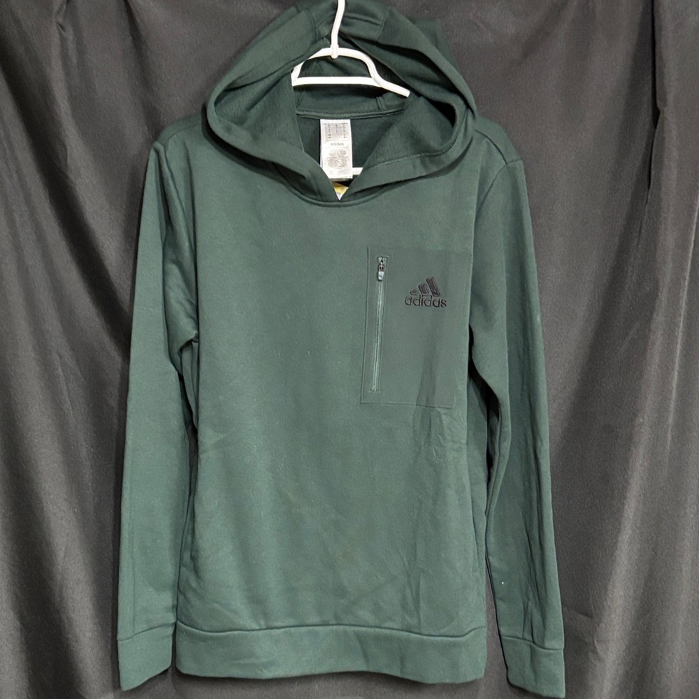 Adidas Men's Dark Green Hoodie
